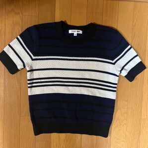 UNIQLO ユニクロ コントワーデコトニエ コットンポップコーンクルーセーター 半袖