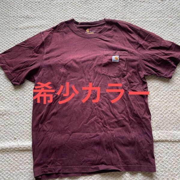Carhartt ポケットTシャツ メンズ バーガンディ