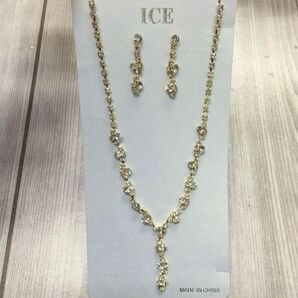 新品 華奢 きれいめ 大人 イヤリング ネックレス セット アクセサリー 上品 ゴールド