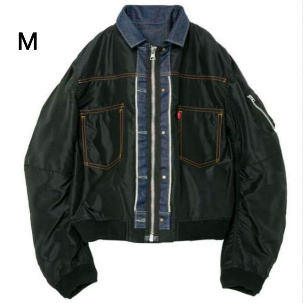 sacai x LEVI'S Men's Denim x Nylon Twill Reversible Blouson M