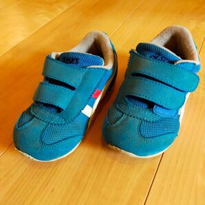 asics アシックス ブルー 15.5cm ベビーシューズ キッズ