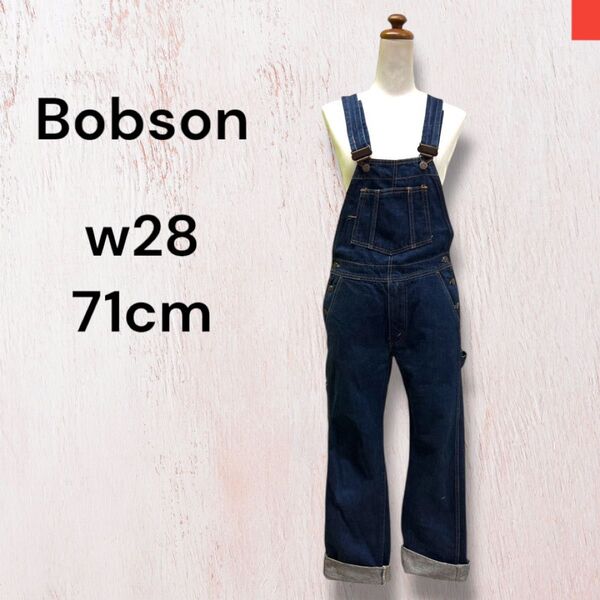 Bobson ボブソン デニム オーバーオール インディゴ W28 レディース