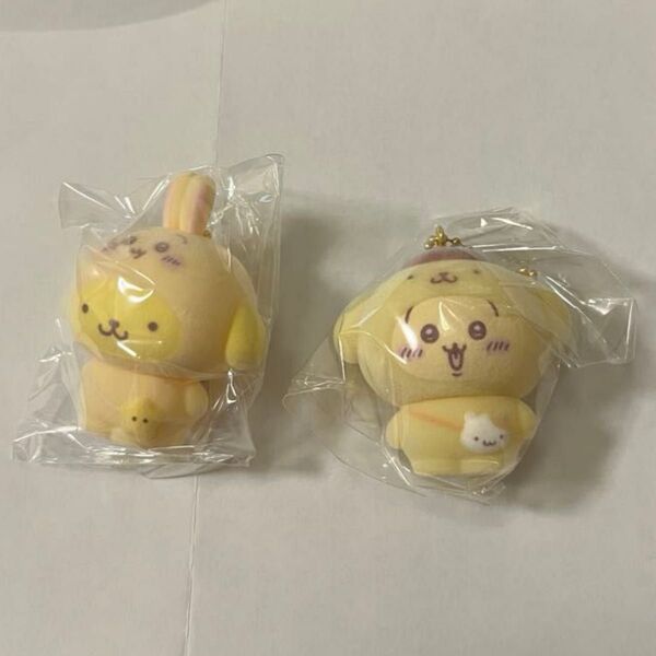 ちいかわ サンリオ シークレットフロッキーマスコットチャーム うさぎ ポムポムプリン