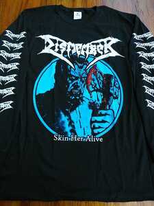 DISMEMBER 長袖 Tシャツ skin her alive 黒L ロンT ディスメンバー / slayer exhumed autopsy death angel entombed nihilist grave