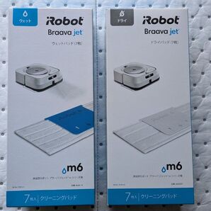 【純正品】【希少】iRobot Braava jet m6 クリーニングパッド ウェット&ドライ 2個セット【一部使用】