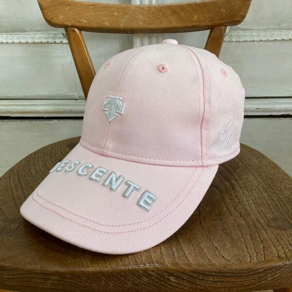 DESCENTE GOLF デサントゴルフ キャップ フリー 淡ピンク