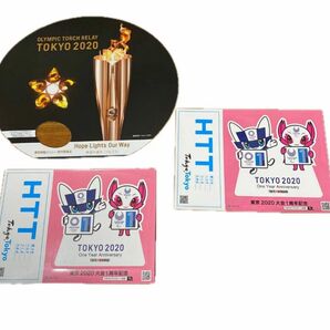 オリンピック シール 東京 2020 ミライトワ ソメイティ 日本 うちわ 聖火