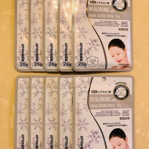 美友ミトモ ナチュラル512フェイシャルエッセンスマスク HY ヒアルロン酸 乾燥対策 26g×10回分 シートマスク パック