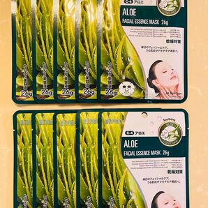 美友ミトモ ナチュラル512フェイシャルエッセンスマスク AL アロエ 乾燥対策 26g×10回分 シートマスク パック