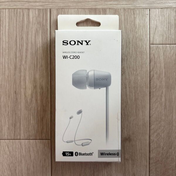 SONY ワイヤレスステレオヘッドセット WI-C200 ホワイト 未使用