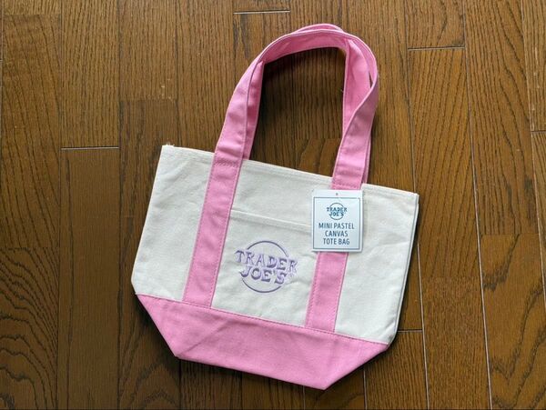 送料無料【新品】限定色!Trader Joe’sトレジョキャンバストートバッグ ピンク