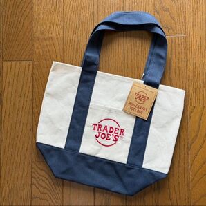 送料無料【新品】Trader Joe’sトレジョキャンバストートバッグ ネイビー