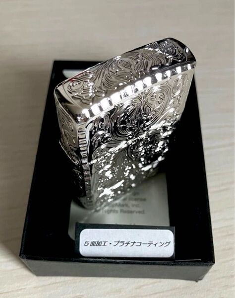 超豪華 現品限り ZIPPO アーマー ジッポー ライター プラチナ 5面加工 シルバー ジッポ armor 高級 アクセサリー