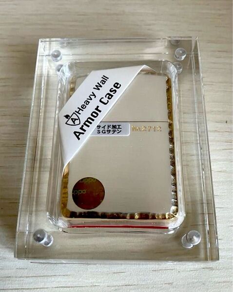 超希少 入手困難 限定品 ZIPPO アーマー ジッポー ライター シルバーゴールド 3面彫刻 アラベスク シリアルナンバー入り