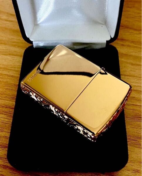 現品限り ジッポー ZIPPO ライター アーマー 3面彫刻 手彫り SPECIAL K24 金タンク ゴールド GOLD 高級