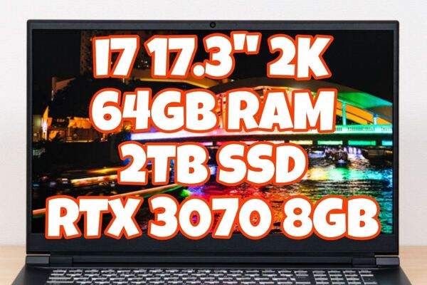 ドスパラ i7 17.3" 2K ディスプレイ 64GB RAM 2TB SSD RTX 3070 ゲーミングノート