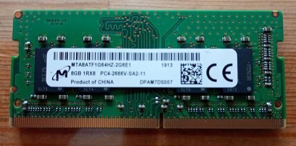 Micron 8GB メモリ DDR4 PC4 2666V