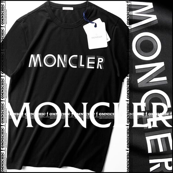 新品/国内正規品/合わせやすいビックロゴ■【MONCLER】モンクレールブラッククルーネックTシャツ半袖/ S M L