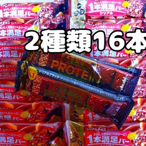 アサヒ 1本満足バー プロテイン シリアルブラック 11本満足バー シリアルチョコ アーモンド入り 2種類16本