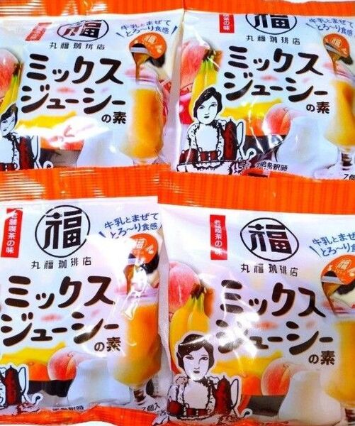 メロディアン 丸福珈琲店 ミックスジューシーの素 ポーション 7個入 4袋