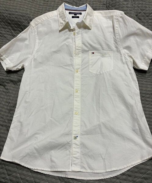 Tommy Hilfiger 半袖シャツ メンズ ホワイト Mサイズ