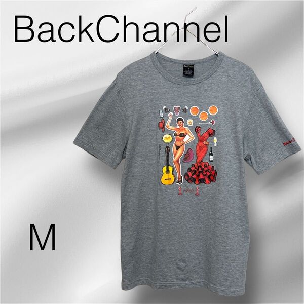 Back Channel バックチャンネル Tシャツ プリント グレー【M】日本製