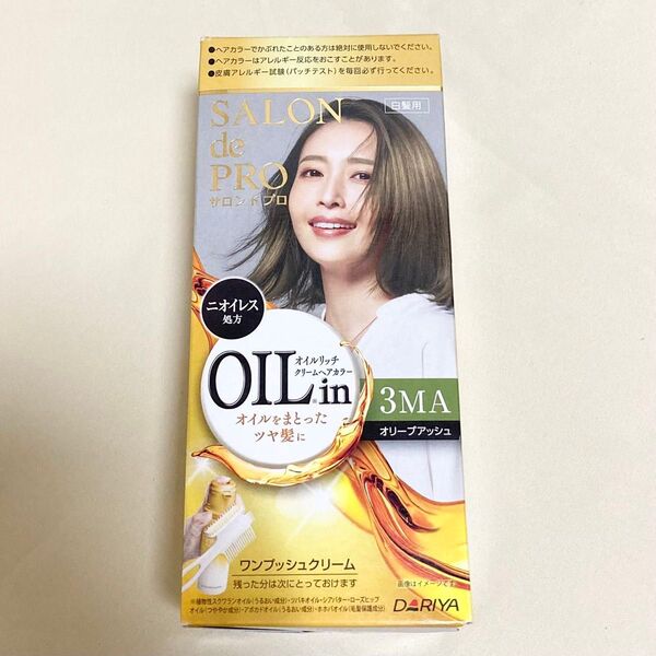 ダリヤ サロンドプロ 白髪染め オイルリッチ クリームヘアカラー オリーブアッシュ 3MA