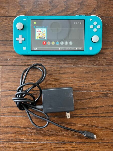 【動作確認しました】Nintendo Switch lite ターコイズ 本体とアダプター