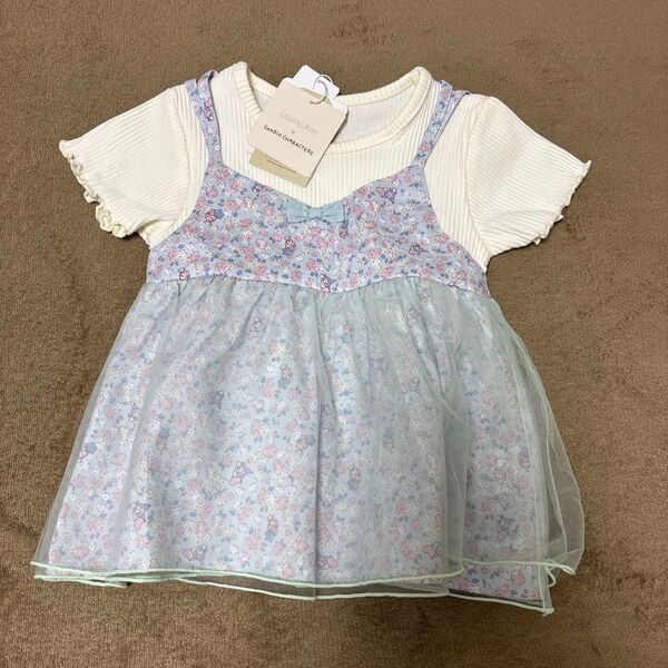 ◎ マイメロ クロミ ドッキング キャミ シャツ 100 女の子 半袖Tシャツ トップス