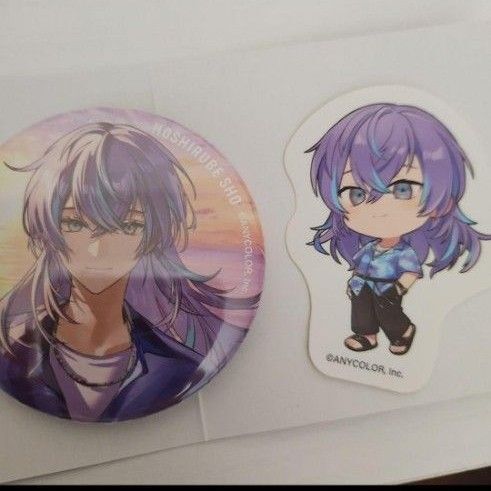 にじさんじ 星導ショウ 海の家 HEROES くじ 缶バッジ ステッカー VTuber バーチャル