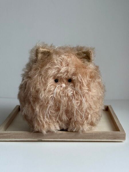作家 アーティスト ねこ ぬいぐるみ ネコ モヘア ハンドメイド マスコット