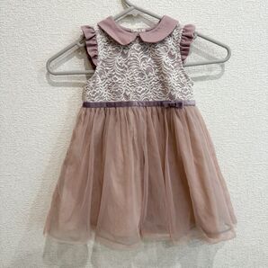 センスオブワンダー ワンピース チュール キッズ 女の子 刺繍入りベビードレス 90