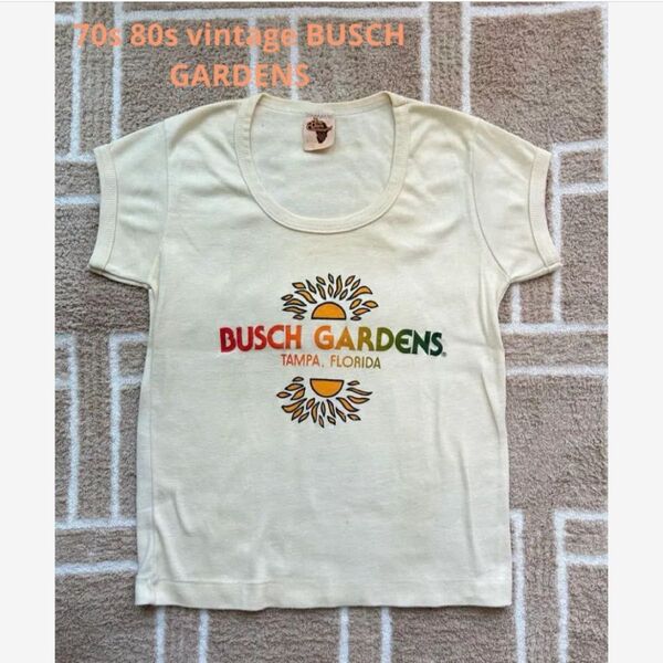 70s 80s vintage BUSCH GARDENS 半袖Tシャツ USA ヴィンテージ ロゴT USA製