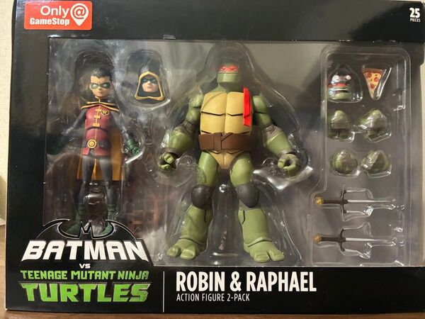 バットマン vs ティーンエイジ ミュータント ニンジャ タートルズ アクションフィギュア :ロビン & ラファエロ