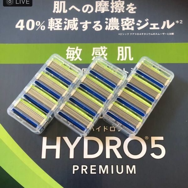シック ハイドロ5 プレミアム 敏感肌用 替刃12個