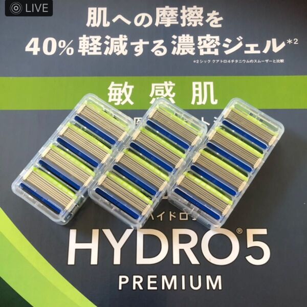 シック ハイドロ5 プレミアム 敏感肌用 替刃12個