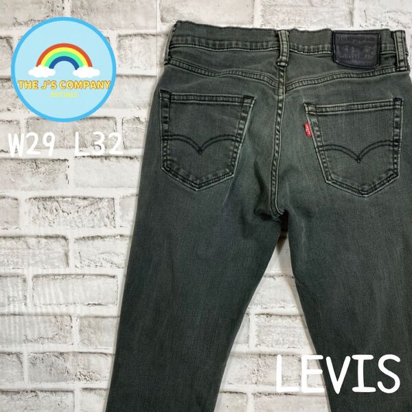 古着LEVIS 511黒パッチ スリムフィット ブラックデニムW29 リーバイス デニムパンツ S