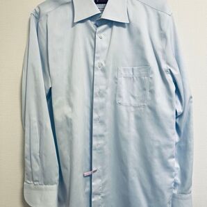 ユニバーサルランゲージ NON IRON ドレスシャツ 綿100% ライトブルー(専門店クリーニング済み)