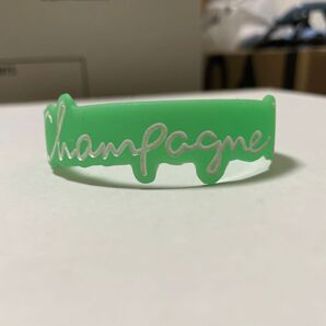 Champagne リストバンド グリーン ロゴ入り