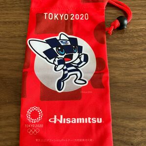 TOKYO2020 巾着型ペットボトルカバー レッド オリンピック パラリンピック 新品未使用