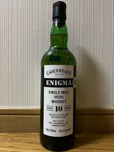 エニグマ アイリッシュ 10年 シングルモルト ウイスキー・ケイデンヘッド・ENIGMA IRISH WHISKEY 10yo
