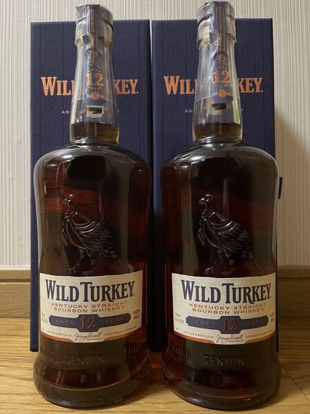 【終売品】ワイルドターキー 12年 2本セット 化粧箱付き・WILD TURKEY 12yo・50.5%・700ml
