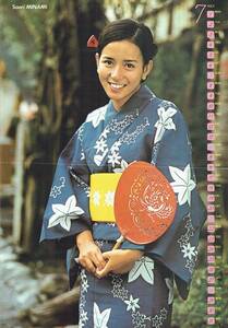 雑誌付録　1974年カレンダー　アグネス・チャン（5月）　浅田美代子（6月）　南沙織（7月）　野口五郎（8月）