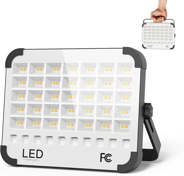 LED投光器 作業灯 充電式 20000LM 5種類点灯モード 高輝度 200W