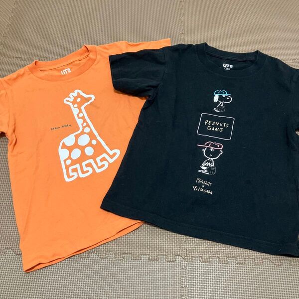 ユニクロ ジェイソンポラン キリン・PEANUTS スヌーピー UT2枚セット 半袖Tシャツ トップス プリント