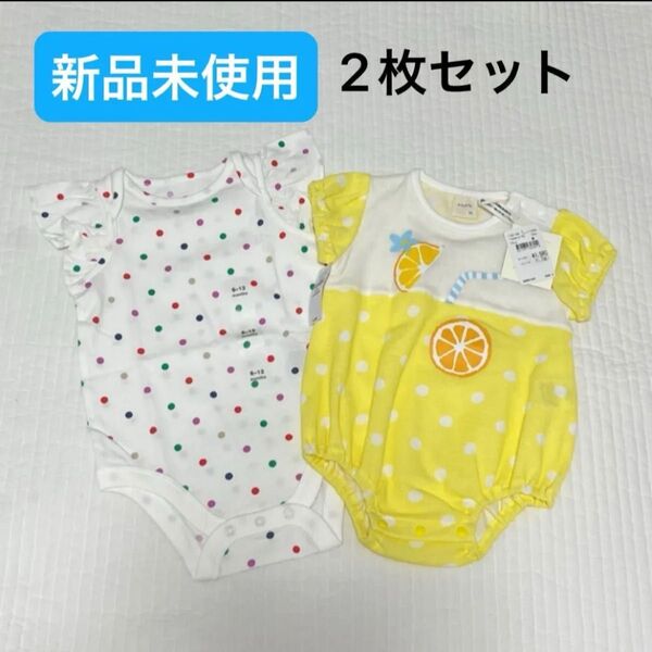 【新品未使用】GAP ベビー服 70cm 6-12M 水玉 ドット ベビー ロンパース ボディースーツ 半袖 赤ちゃん