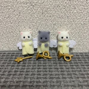 未使用 ホワイトクリスマスセット ペルシャネコ みつご 小さい赤ちゃん シルバニアファミリー