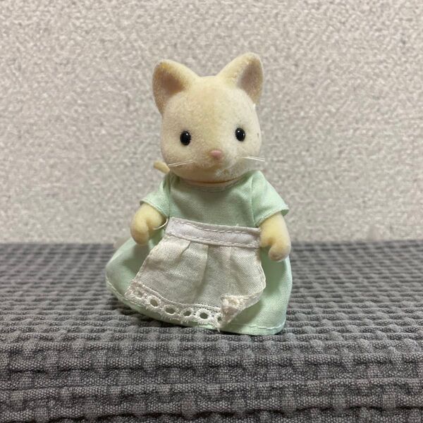 剥がれあり 森のマーケット ホワイトタイプ ネコ お母さん シロネコ シルバニアファミリー