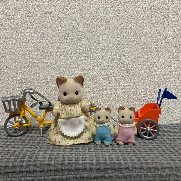 海外版 クリームネコ タンデムバイク 自転車 シルバニアファミリー