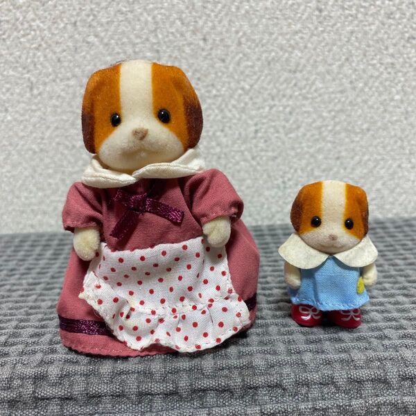 剥がれあり シフォンイヌ 赤ちゃん 通園服 靴 お母さん シルバニアファミリー